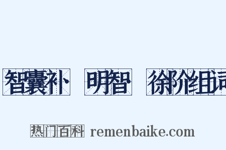 智囊补·明智·徐阶组词是什么意思的图片